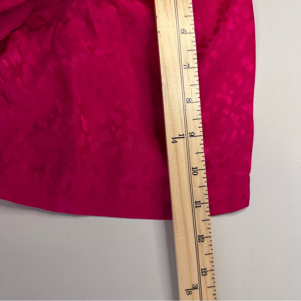 Vintage ARGENTI Silk Top Skirt Set  Sz10‎ Short Sleeve Cinch Waist Pink READ - Picture 10 of 16
